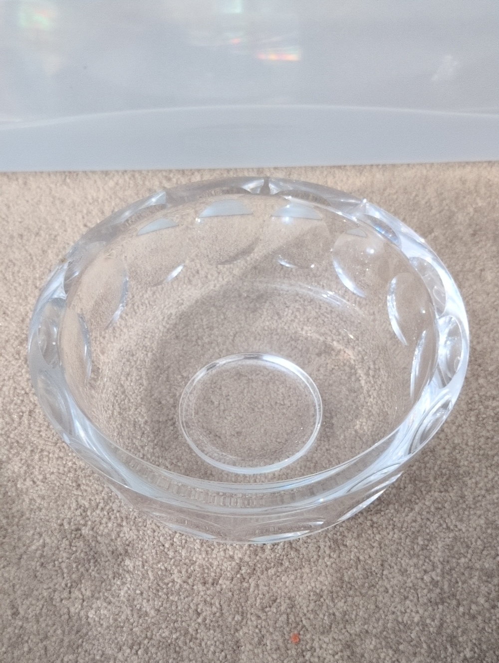Vintage mid-century modern Orrefors 'Torup' crystal bowl